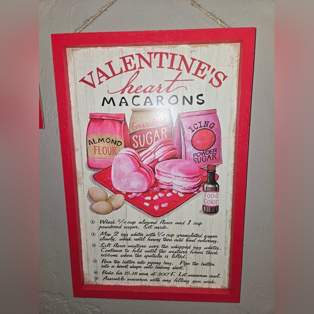 Valentine's Heart Macarons Sign